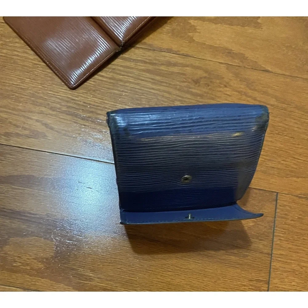 Used Lots of‎ 2 Auth Louis Vuitton Eli Leather Blue Coffee Trash Poor Condition